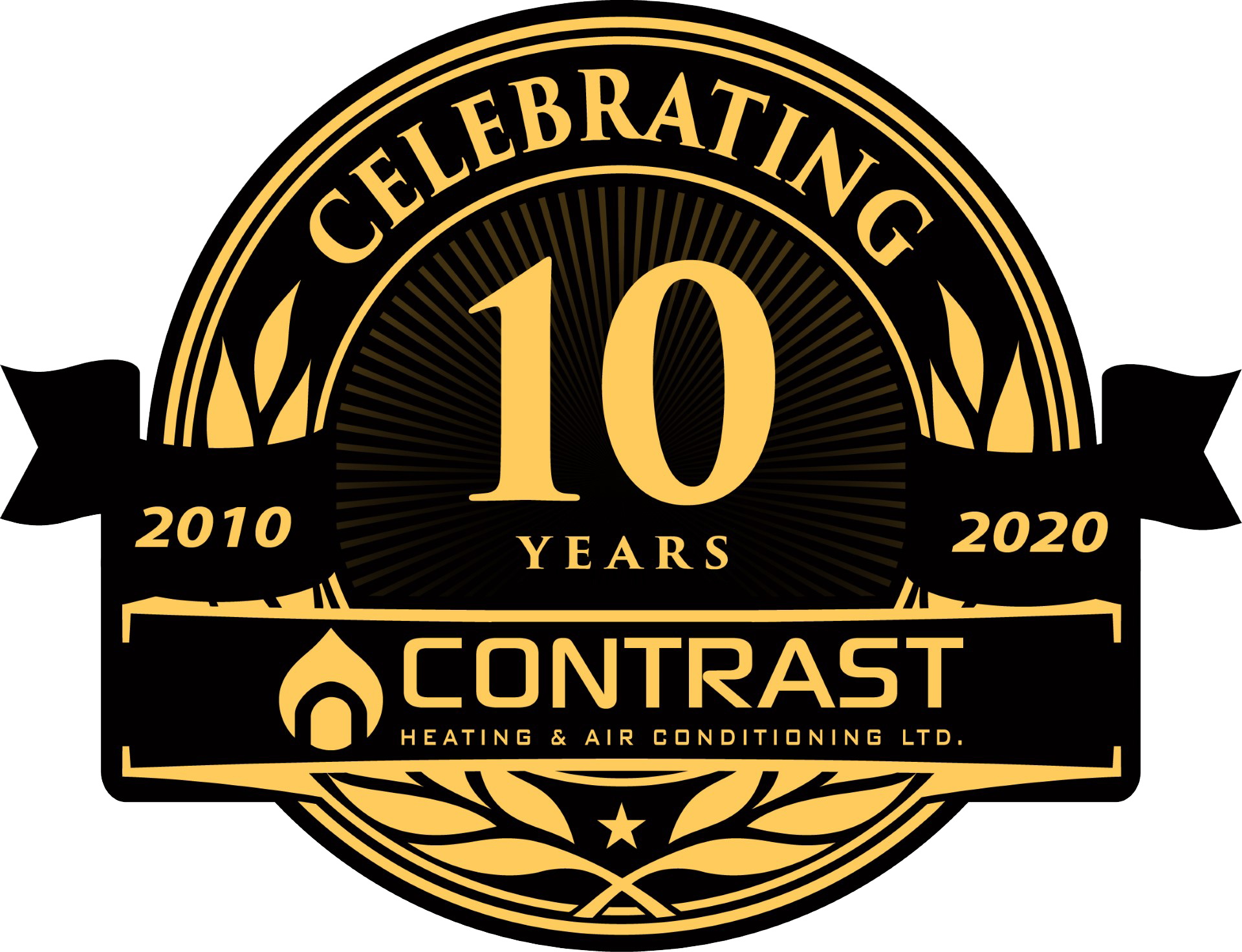 Contrast Heating & Air Conditioning Ltd. 10 Year Emblem